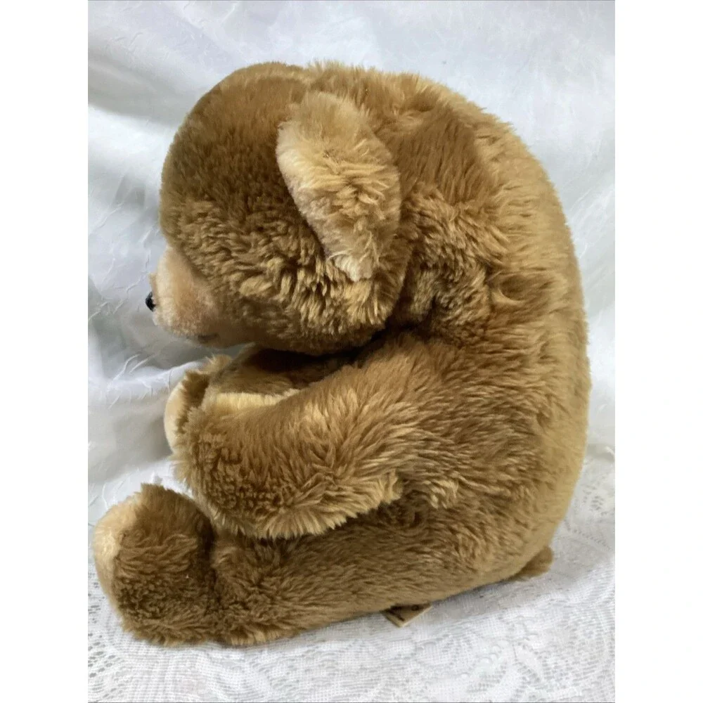 Vintage Roly Poly Brown Bear Sitting Pot Belly California Stuffed Toys Animal